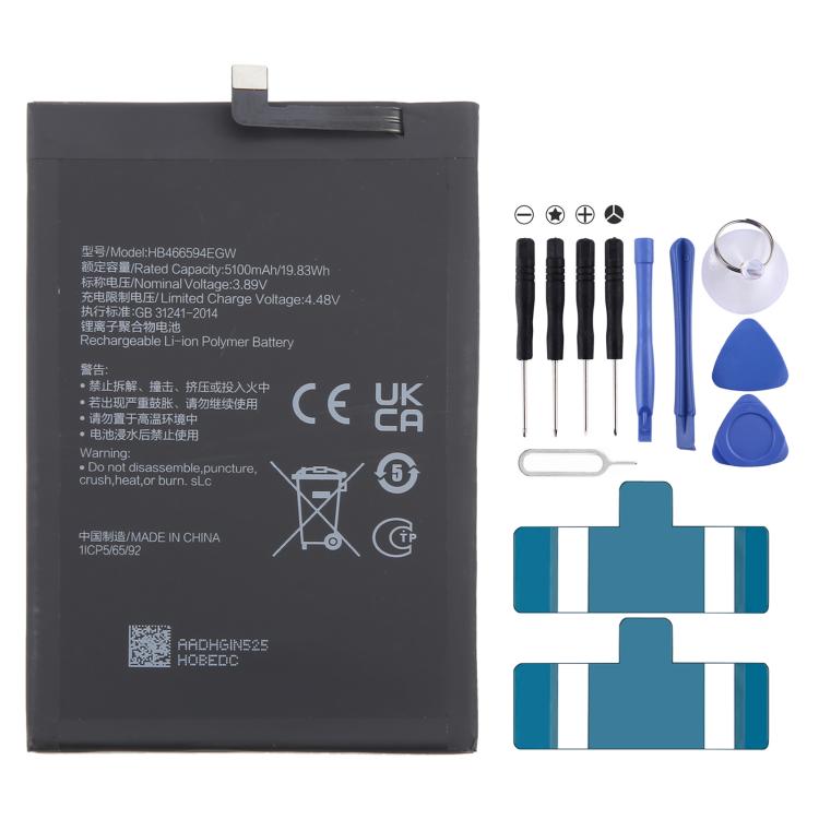 For Honor X5 Plus WOD-LX1 / Play 40 WDY-AN00 HB466594EGW 5100mAh Lithium-Polymer Replacement Battery, For Honor X5 Plus For Honor X5 Plus WOD-LX1 / Play 40 WDY-AN00 HB466594EGW 5100mAh Lithium-Polymer Replacement Battery, For Honor X5 Plus